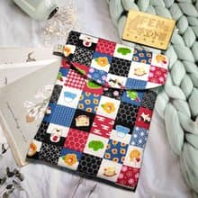 袋物系列-日本限量棉布和風招財貓福神款-7.8吋電子書保護套-收納