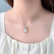 丁香花 Lilac系列 | 蛋白石 / 歐泊 / 沙佛萊 18K小花項鍊