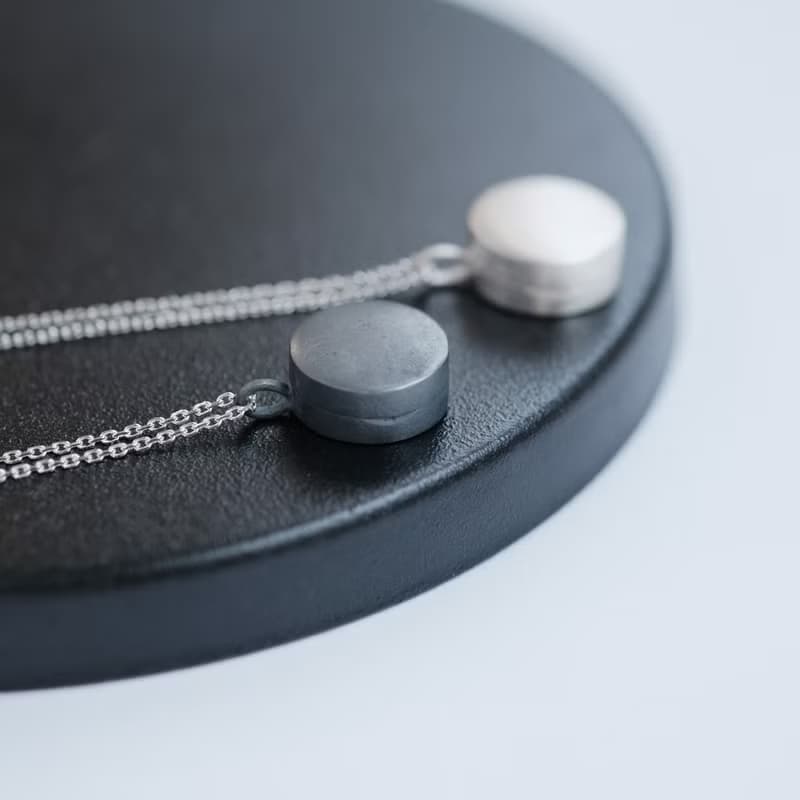 ラウンド ロケット ネックレス シルバー925