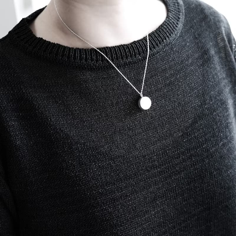 ラウンド ロケット ネックレス シルバー925