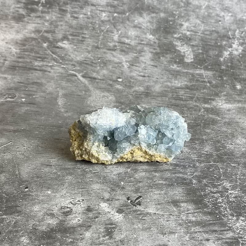 水晶簇- 天青石原礦  辦公室療癒微景觀 裝置擺飾 一物一圖