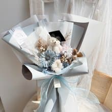 畢業花束 畢業熊花束 學士帽花束 乾燥花花束 擴香