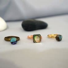 鮑魚貝戒指 x 鮑魚貝耳環