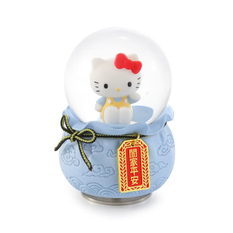 Hello Kitty 闔家平安御守水晶球音樂盒生日聖誕交換禮物新居開運