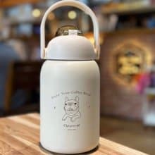 Enjoy your coffee break 胖丁手提保溫杯 手機支架