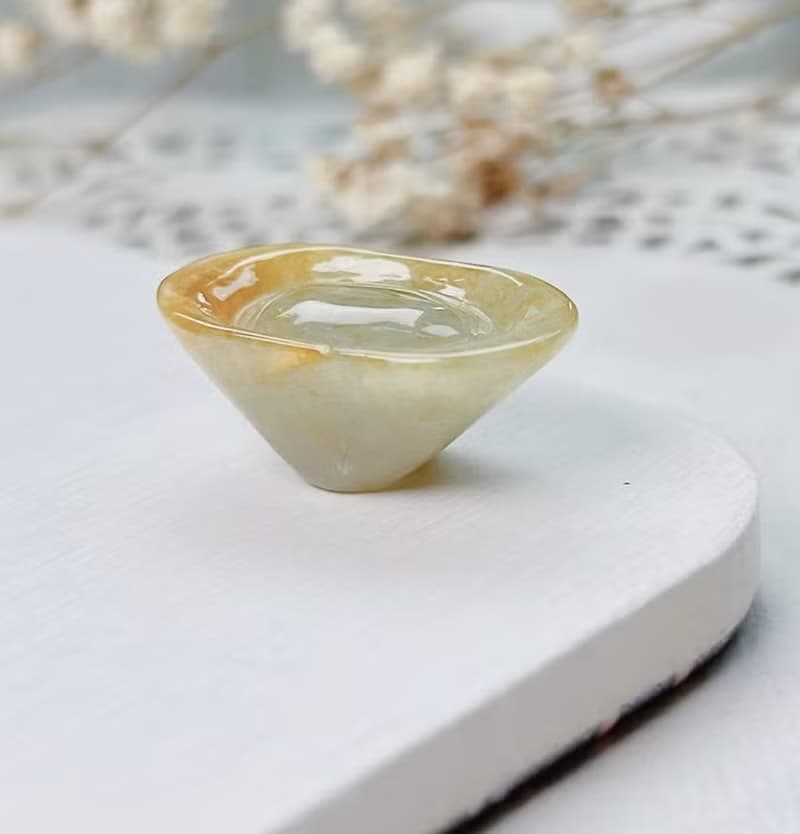 飄黃翡翡翠元寶 | 天然緬甸玉A貨翡翠 | 送禮