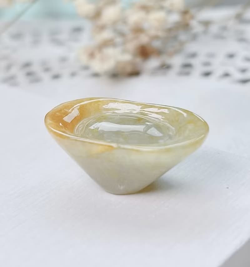 飄黃翡翡翠元寶 | 天然緬甸玉A貨翡翠 | 送禮