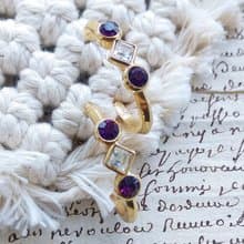 Vintage Jewelry 西洋古董飾品 AVON C圈 優雅萊茵鑽 針式耳環