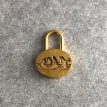 【 日本直送　名牌中古包 】HERMES エルメス パドロック ゴールド 地中海 2003年 vintage ヴィンテージ オールド zmavc5