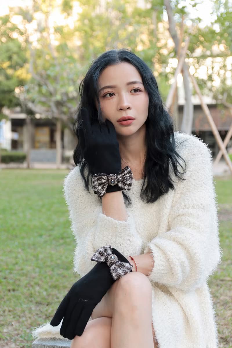 unni蝶飛若舞羊絨手套(禦寒.保暖.觸屏)擋風 滑雪 絨毛 gloves 羊