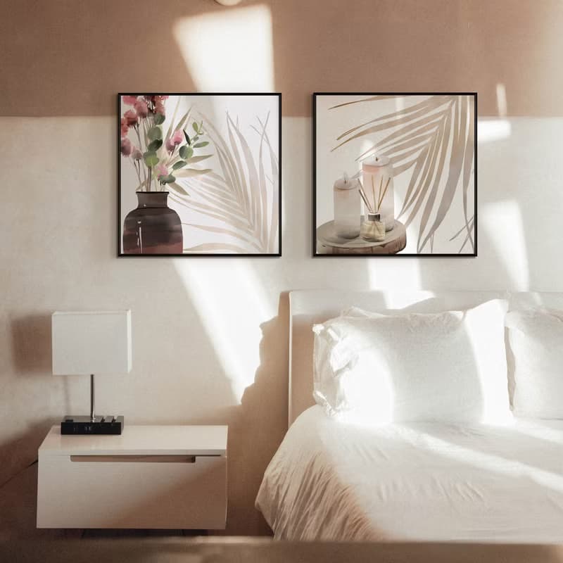 悠然格調 - 植物棕櫚手繪畫/波希米亞/簡約風佈置/侘寂/居家佈置