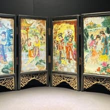 金陵十二釵瓷板畫 屏風 瓷板畫 瓷器 紅樓夢 藝術收藏 中國傳統