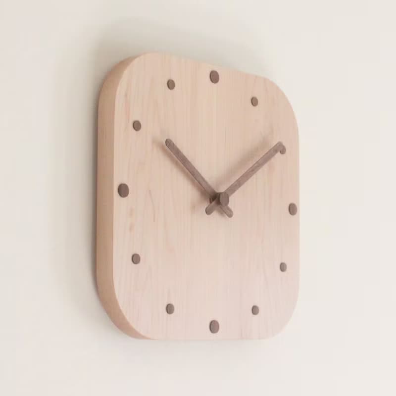 CLOCK_26 Square 實木靜音 掛鐘 時鐘 台灣限量手作 硬楓木