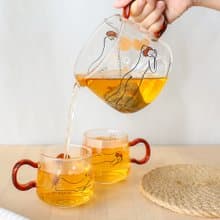 常玉/雙人像-玻璃壺杯組