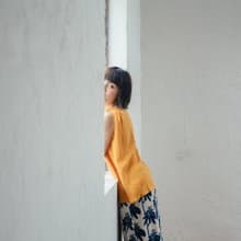 Mulmul Feather 橘色吊帶上衣