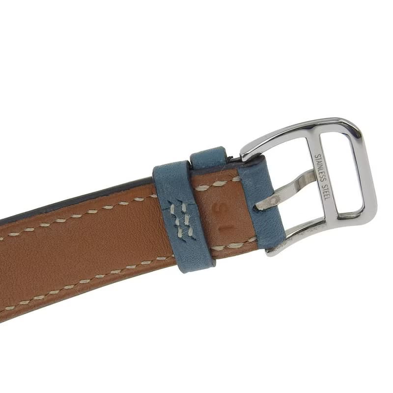 【日本直送】エルメス HERMES Hウォッチ 腕時計 HH1.210 SS×レザー T クオーツ アナログ表示 ブルージーン文字盤 レディース【中古】