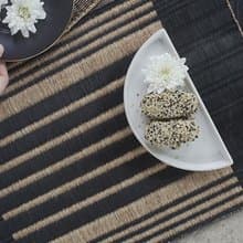 Set 2, Indigo Housewarming, Home Gifts, placemat, table mat, jute platemat