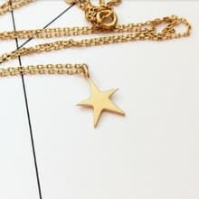 DoriAN個性閃耀銀星星925純銀18K金項鍊 附純銀保證卡禮物包裝
