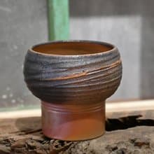 柴燒盆器 塊根盆栽 花器 盆栽 龍舌蘭 多肉植物【臻麟陶藝】