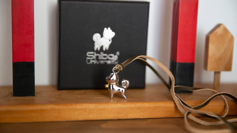 【柴犬大學】叮噹柴3D墜鍊 鍍黃金 手工雕刻 情人節禮物 925純銀