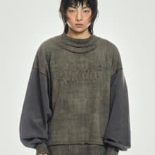 Washed High Neck Sweater