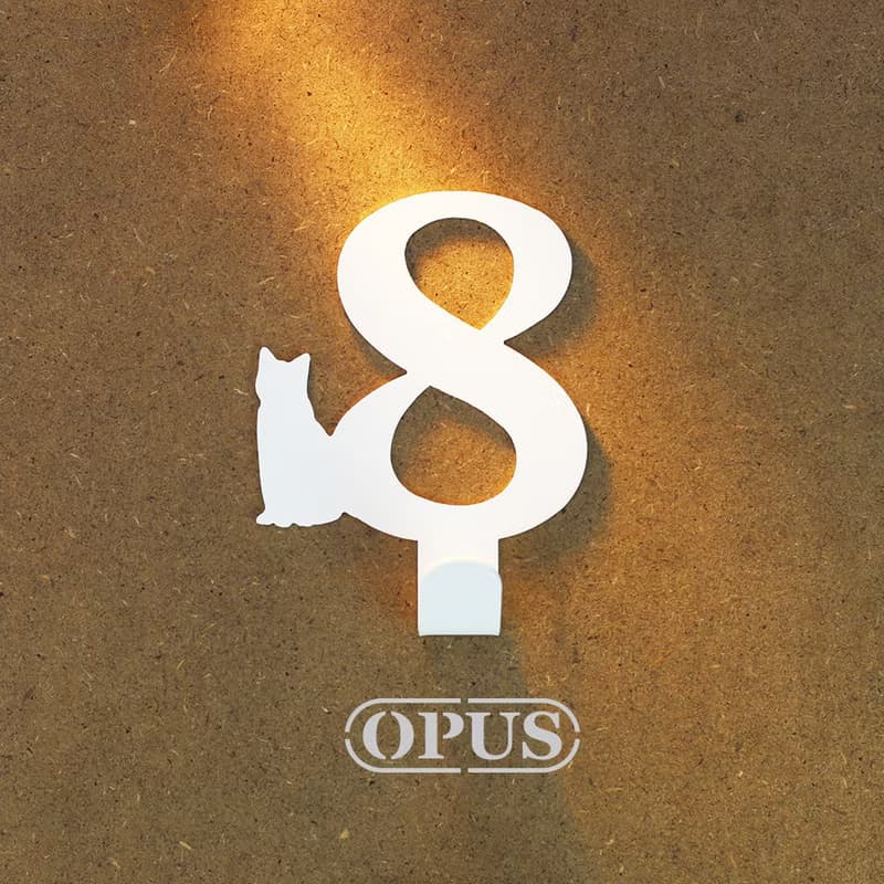 【OPUS東齊金工】當貓咪遇上數字8 - 掛勾(白)/壁飾掛鉤/收納無痕