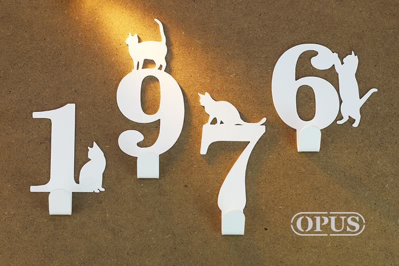 【OPUS東齊金工】當貓咪遇上數字8 - 掛勾(白)/壁飾掛鉤/收納無痕