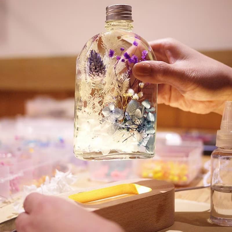 【體驗】【高雄場】下班隨手作 | 浮游花瓶永生繡球夜燈