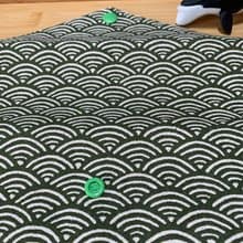 文青風環保純棉筷袋 ~ 寧靜海紋 清涼綠 潮物 收納 手作餐具袋 禮