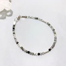 Ops Black Rutilated Quartz Silver-黑髮晶/幸運石/極細/中性