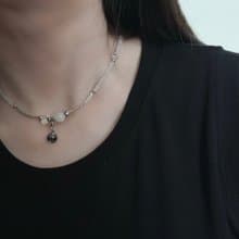 暮光流光 天然水晶手作毛髮項鍊