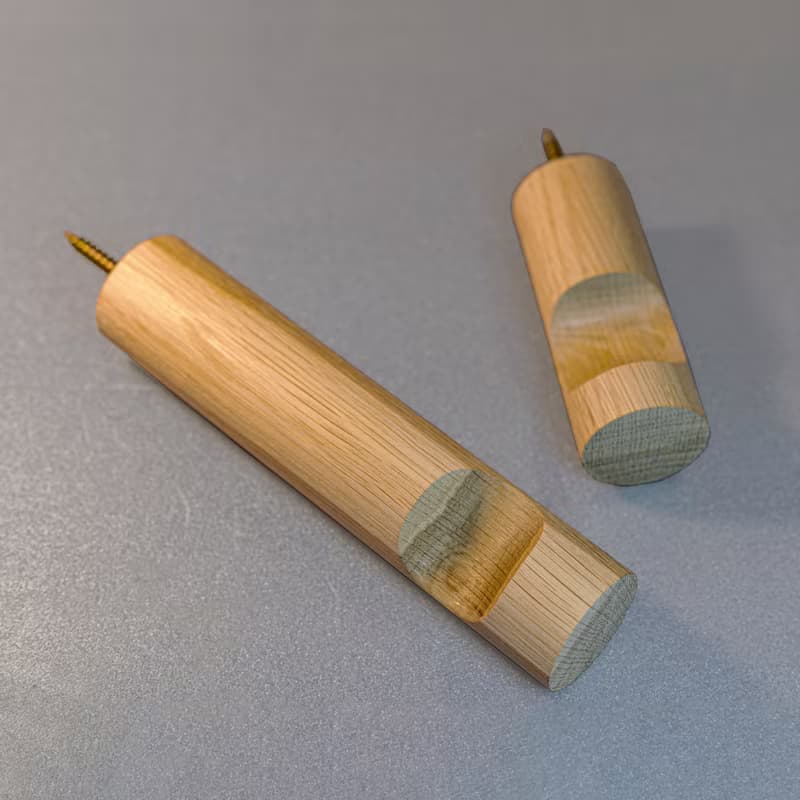 Wall oak hook Diameter 1,5inch  Lamp, Handbag, Plant hook Hanger. Macrame holder