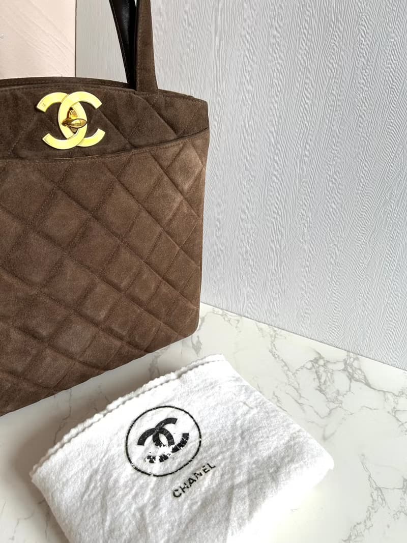 絕版中古包 Chanel咖啡金色旋轉扣凱莉包 手提包 古董包 二手包