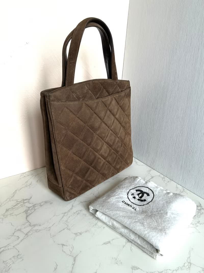 絕版中古包 Chanel咖啡金色旋轉扣凱莉包 手提包 古董包 二手包