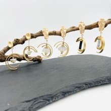 天然黑瑪瑙925純銀cc耳環 有型耳環 情人節禮物 天然石耳環