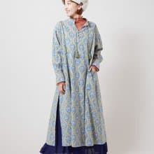 【熱門預購】蕾絲拼接圖騰印花長裙 (6色) IDS-5302