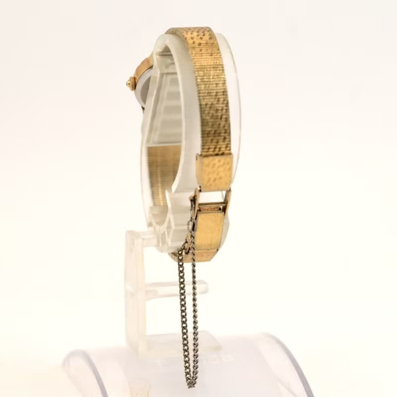 ヴィンテージ SEIKO ラウンド 19mm ゴールドベルト 黒文字盤 ステンレス 女性用 クォーツ 腕時計 手錶 古董錶 復古手錶