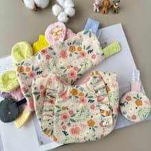 小花醬 彌月禮3件組  新生兒禮 圍兜兜   口水巾