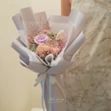 DAY OFF 紫色系永生花束 平價款花束 擴香花束 乾燥花 永生玫瑰花