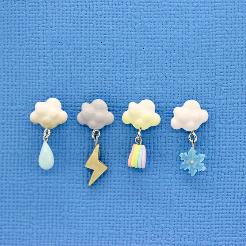 天氣多變化耳環-單賣 Miniature Weather Cloud Earring 雲朵