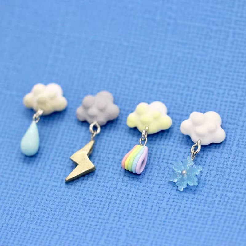 天氣多變化耳環-單賣 Miniature Weather Cloud Earring 雲朵