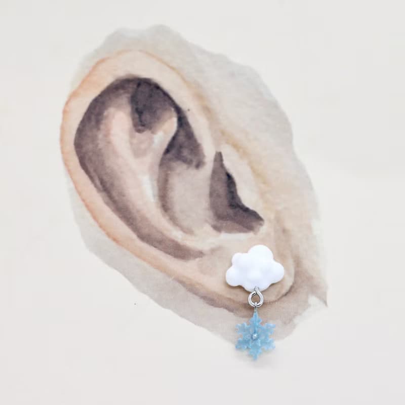 天氣多變化耳環-單賣 Miniature Weather Cloud Earring 雲朵