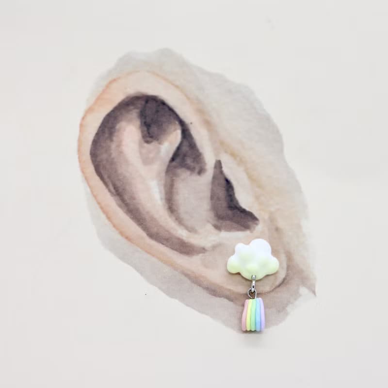 天氣多變化耳環-單賣 Miniature Weather Cloud Earring 雲朵