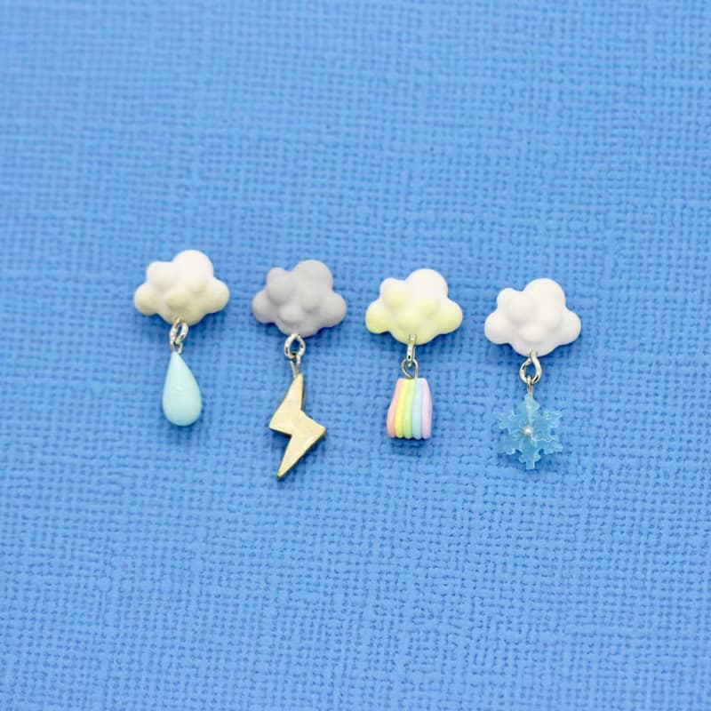 天氣多變化耳環-單賣 Miniature Weather Cloud Earring 雲朵