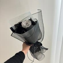 黑色永生玫瑰花束-情人節花束/個性花束/黑色花束/男生花束