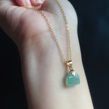 天然緬甸玉翡翠 冰種 長命百歲 長命鎖 禮物 項鍊 滿月禮 彌月禮