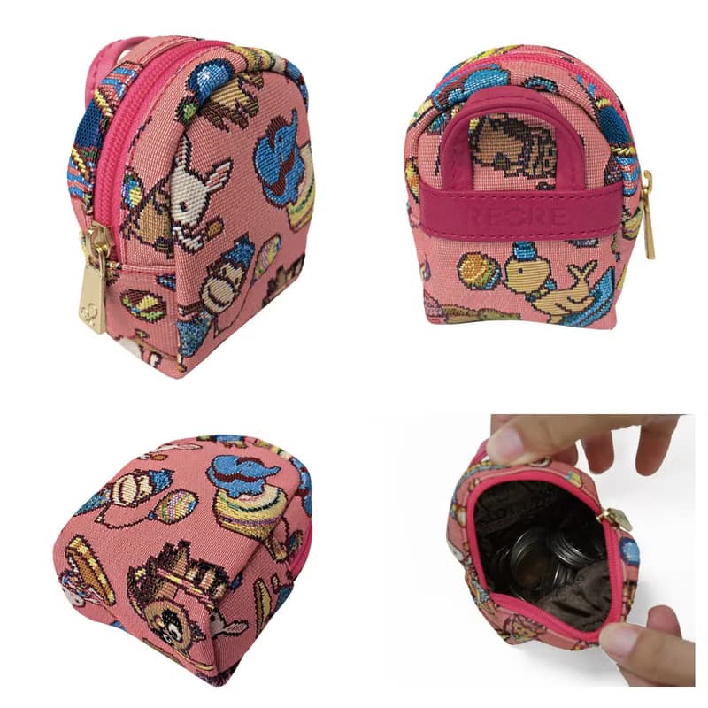 福袋  現貨24H快速出貨  名片夾 小物收納包  零錢包  各1 / 布防潑水 平織緹花 開心馬戲團