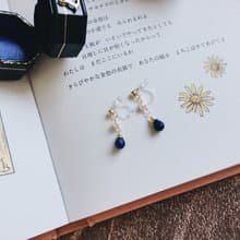 Enko |  花之圓舞曲 14K包金 青金石淡水珍珠耳環耳夾