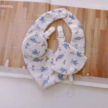 【11/14後出貨】鴿子 彌月禮物 圍兜 奶嘴夾 平安符袋  心型圍兜