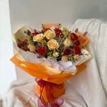 熱情滿滿 永生花束(大)_貳伍花坊